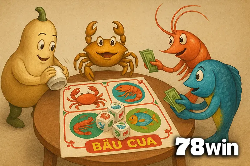 Hướng dẫn cách chơi lắc Bầu cua online tại 78WIN